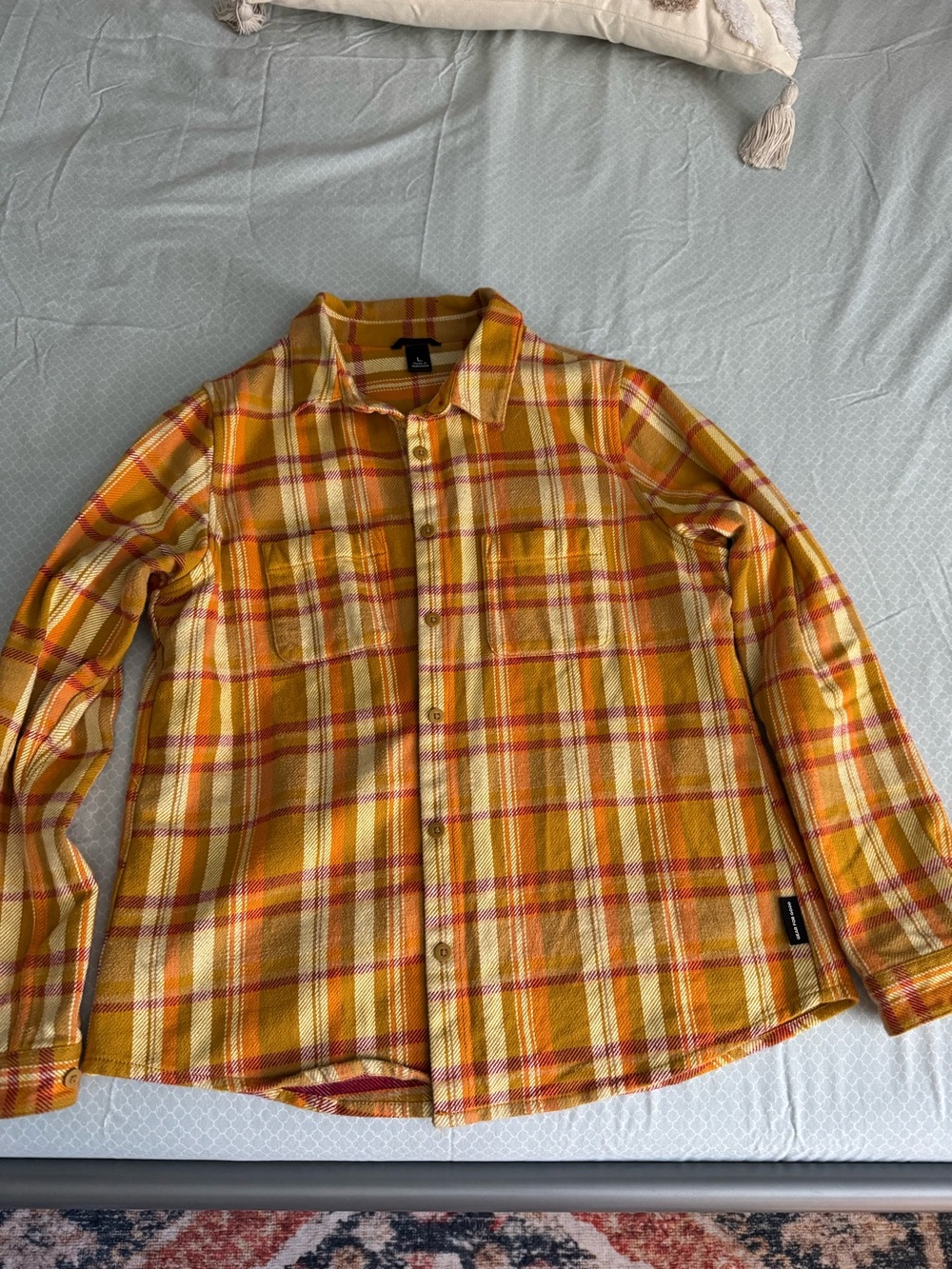 Cotopaxi L Yellow Plaid Button-Up Shirt